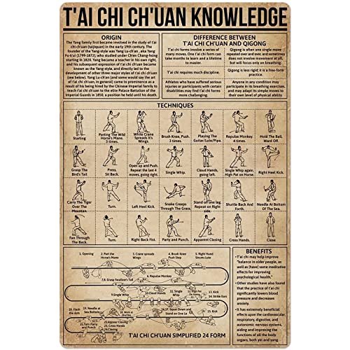 Lsjuee Tai Chi Explosionsdiagramm Knowledge Vintage Retro Blechschild aus Metall, Poster, Malerei, Schule, Garten, Zuhause, Garage, Mann, Höhle, Wanddekoration, 20,3 x 30,5 cm Lsjuee Tai Chi Explosionsdiagramm Knowledge Vintage Retro Blechschild aus Metall, Poster, Malerei, Schule, Garten, Zuhause, Garage, Mann, Höhle, Wanddekoration, 20,3 x 30,5 cm von Lsjuee
