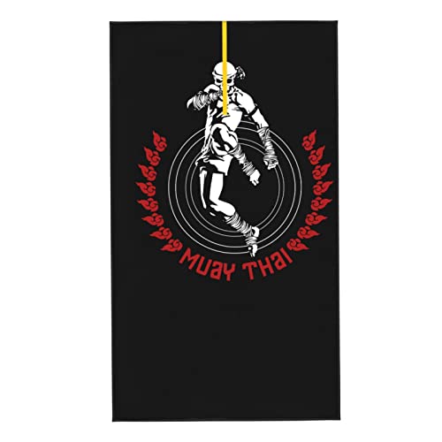 Lsjuee World Martial Art Muay Thai The Flying Knee Handtuch 27,5 x 16 Zoll Hautfreundliches saugfähiges Handtuch Waschlappen von Lsjuee