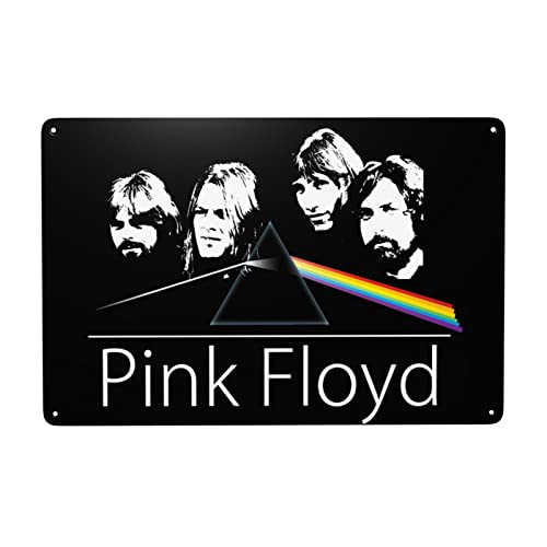 Pink Rainbow Floyd Blechschild, Metallschild, Kunst zum Aufhängen, Eisenmalerei, Retro, Zuhause, Küche, Garten, Garage, Wanddekoration, 20,3 x 30,5 cm von Lsjuee