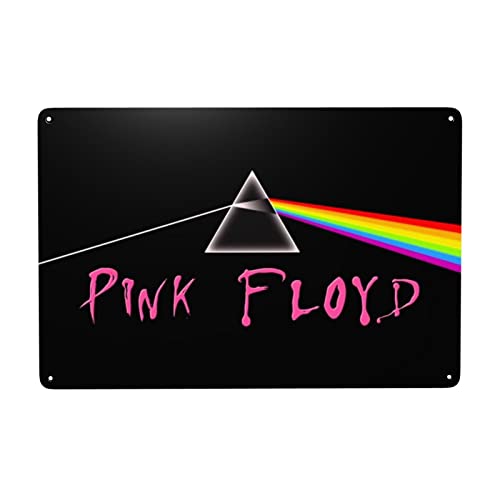 Pink Rainbow Floyd Metallschild, Blechschild, Retro-Wanddekoration, Aluminium, Poster, Schild für Bar, Café, Videothek, Garage, Zuhause, Pub, Bier, 20,3 x 30,5 cm von Lsjuee