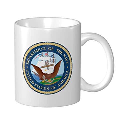 Seal Of The United States Department of the Navy Kaffeetasse 11 Oz doppelseitig bedruckte Tassen Teetasse für tolles Geschenk Büro Zuhause Kaffeetassen von Lsjuee