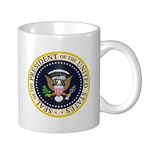 Siegel des Präsidenten der Vereinigten Staaten Kaffeetasse 11 Oz doppelseitig bedruckte Tassen Teetasse für tolles Geschenk Büro Zuhause Kaffeetassen von Lsjuee