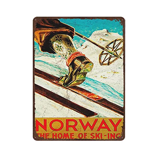 Vintage Aluminium-Blechschild – Norwegen The Home of Ski Vintage Retro Travel Holiday Metallblechschild – Neuheit Poster Retro-Metallblechschild Vintage-Schild für Zuhause, Kaffee, Wanddekoration, 30, Vintage Aluminium-Blechschild – Norwegen The Home of Ski Vintage Retro Travel Holiday Metallblechschild – Neuheit Poster Retro-Metallblechschild Vintage-Schild für Zuhause, Kaffee, Wanddekoration, 30, von Lsjuee