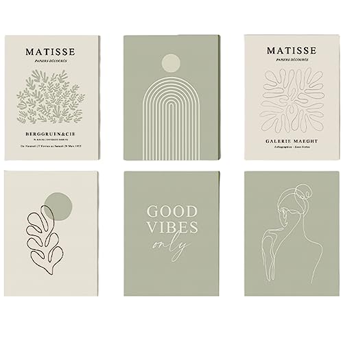 Lslandmood Bild Poster Set Abstrakt Kunst Wandbilder, Modern Leinwand Bild Wandkunst, Beige Wandposter Bilder Set, Deko Wandbilder Wohnzimmer Schlafzimmer, Ohne Rahmen von Lslandmood