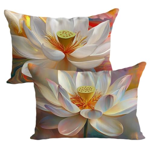 Kissenbezug 40x70cm Weiß Outdoor Kissen Wetterfest Lotus Outdoor Kissen Wetterfest Atmungsaktiv Kissenhülle Unsichtbarer Reißverschluss Draußen Balkon Zuhause Wohnzimmer Schlafzimmer, 2er Set L-L1992 Kissenbezug 40x70cm Weiß Outdoor Kissen Wetterfest Lotus Outdoor Kissen Wetterfest Atmungsaktiv Kissenhülle Unsichtbarer Reißverschluss Draußen Balkon Zuhause Wohnzimmer Schlafzimmer, 2er Set L-L1992 von Lslomrqz