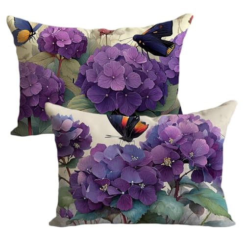 Kissenbezug 60x80cm Lila Outdoor Kissen Wetterfest Hortensie Outdoor Kissen Wetterfest Atmungsaktiv Kissenhülle mit Unsichtbarer Reißverschluss Draußen Balkon Wohnzimmer Schlafzimmer,2er Set LK-1468 Kissenbezug 60x80cm Lila Outdoor Kissen Wetterfest Hortensie Outdoor Kissen Wetterfest Atmungsaktiv Kissenhülle mit Unsichtbarer Reißverschluss Draußen Balkon Wohnzimmer Schlafzimmer,2er Set LK-1468 von Lslomrqz