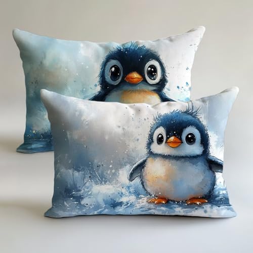 Outdoor Kissen Creme Kissenbezug 50x90cm Pinguin Kissenbezüge Wetterfest Leinen Dekokissen 2er Set, Doppelseitig Gedruckt mit Reißverschluss für Terrasse Sofakissen Zierkissen Herbstdekoration L-L1993 Outdoor Kissen Creme Kissenbezug 50x90cm Pinguin Kissenbezüge Wetterfest Leinen Dekokissen 2er Set, Doppelseitig Gedruckt mit Reißverschluss für Terrasse Sofakissen Zierkissen Herbstdekoration L-L1993 von Lslomrqz