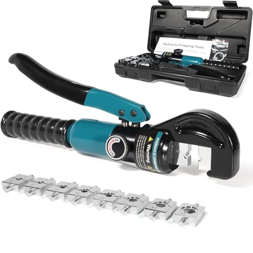 Lsoar Hydraulische Crimpzange Hydraulische Kabelschuhe Crimper mit 9 Paar Schneideisen 4-70mm² von Lsoar
