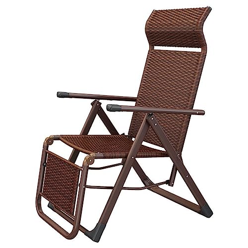 Klappbarer Schwerelosigkeitsstuhl aus Rattan für Erwachsene für drinnen und draußen, verstellbarer Liegestuhl mit Stahlrahmen und verbreiterter Armlehne, robuster Lounge-Sonnenstuhl für Terrasse Klappbarer Schwerelosigkeitsstuhl aus Rattan für Erwachsene für drinnen und draußen, verstellbarer Liegestuhl mit Stahlrahmen und verbreiterter Armlehne, robuster Lounge-Sonnenstuhl für Terrasse von Lsoiup