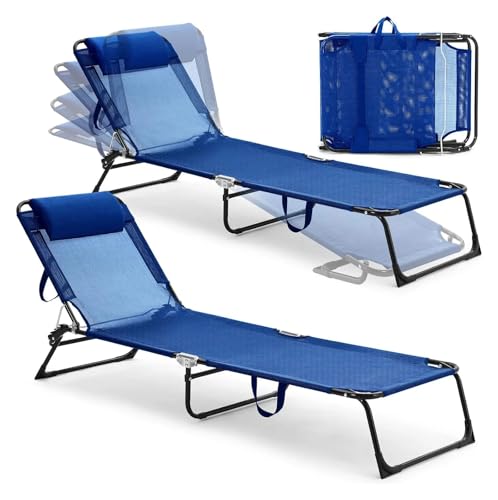 Lsoiup 2er-Pack Klappstühle, Loungesessel, verstellbare Rückenlehne, abnehmbares Kissen, atmungsaktive Netz-Sonnenliege Lsoiup 2er-Pack Klappstühle, Loungesessel, verstellbare Rückenlehne, abnehmbares Kissen, atmungsaktive Netz-Sonnenliege von Lsoiup