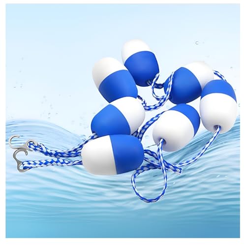Lsoiup Gut sichtbare schwimmende Barriere, verstellbares Pool-Sicherheitsseil mit Schwimmkörpern – für Innen-/Außenpools – langlebige, einfach zu installierende Sicherheitstrennwand für Erwachsene von Lsoiup