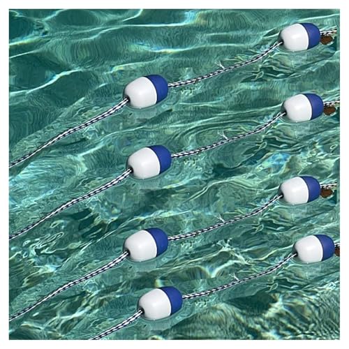 Lsoiup Gut sichtbares, verstellbares Pool-Sicherheitsseil für Familien und Schwimmlehrer, 4,8–6,1 m | Schwimmende Trennbarriere mit Schwimmkörpern für Innen- und Außenpools von Lsoiup