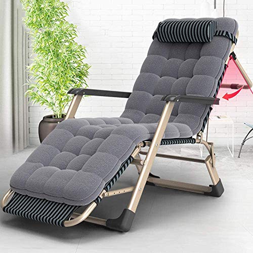 Lsoiup Klappbarer Longue-Stuhl, Schreibtisch-Siesta-Lazy-Stuhl, Einzelbett, Freizeit-Klappstuhl für Strandangeln im Freien von Lsoiup