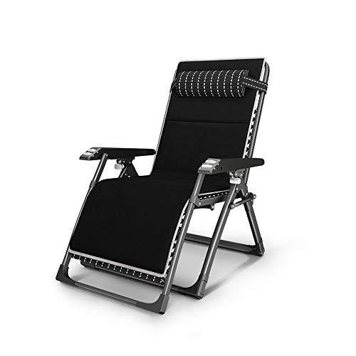 Lsoiup Klappstuhl mit abnehmbarem Kissen und Kopfstütze, Outdoor-Garten-Campingstuhl von Lsoiup
