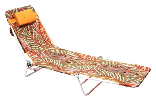 Lsoiup Liegende Strandstühle mit Rucksack, flach liegend, tragbares, zusammenklappbares Campingbett, Sonnenliege mit dem Gesicht nach unten von Lsoiup