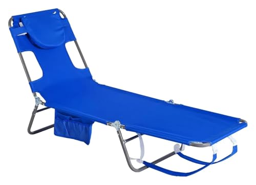 Lsoiup Liegende Strandstühle mit Rucksack, flach liegend, tragbares, zusammenklappbares Campingbett, Sonnenliege mit dem Gesicht nach unten von Lsoiup