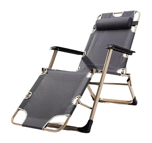 Lsoiup Liegesessel aus Oxford-Netzgewebe, klappbare, Gebogene Armlehne für die Mittagspause, für Büro, Garten, Camping, Strand von Lsoiup