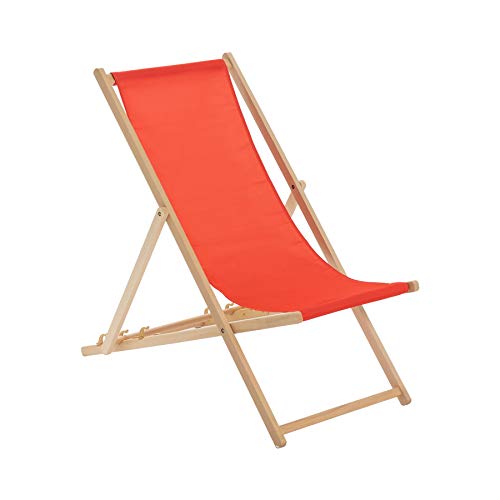 Lsoiup Liegestuhl-Set aus Holz, 1 Stück – klappbare Sonnenliegen für Erwachsene, tragbare Garten- und Strandstühle von Lsoiup