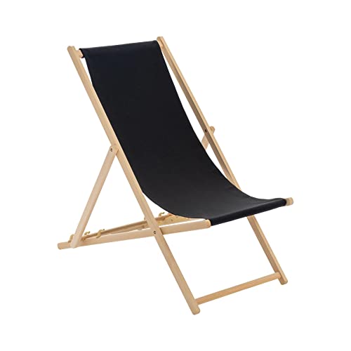 Lsoiup Liegestuhl-Set aus Holz, 1 Stück – klappbare Sonnenliegen für Erwachsene, tragbare Garten- und Strandstühle von Lsoiup