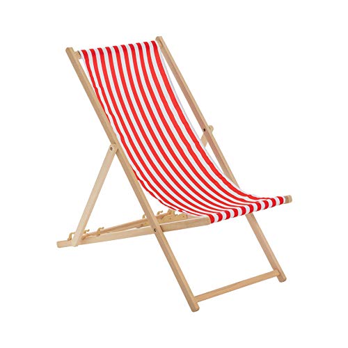 Lsoiup Liegestuhl-Set aus Holz, 1 Stück – klappbare Sonnenliegen für Erwachsene, tragbare Garten- und Strandstühle von Lsoiup