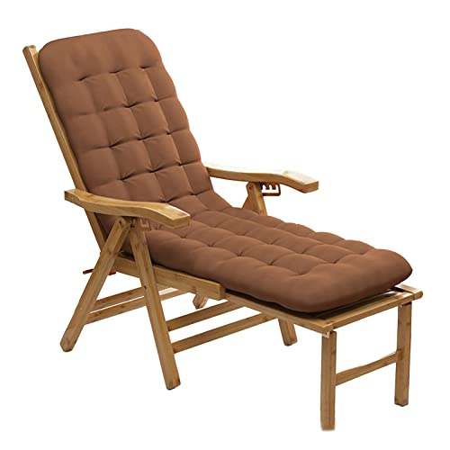 Lsoiup Liegestuhl aus Holz, klappbare Sonnenliege für den Außenbereich, Freizeit-Liegestuhl mit verlängerter Fußstütze, 5-Fach verstellbar, Loungesessel für den Terrassengartenbalkon von Lsoiup