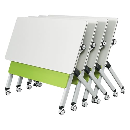 Lsoiup Modernes Konferenztisch-Set fürs Büro – 4 Klapptische mit Feststellrollen für Zuhause/Büro, 160 x 50 x 75 cm von Lsoiup