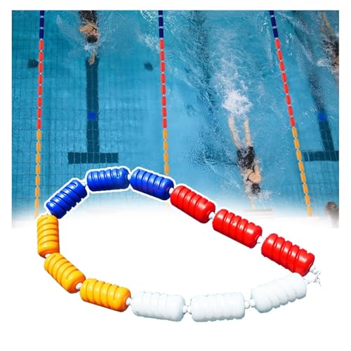 Lsoiup Robuste Trennbarriere für Innen-/Außenpools | Sicherheit für Erwachsene | Einfache Installation | Verstellbares Pool-Sicherheitsseil mit gut sichtbaren Schwimmkörpern von Lsoiup