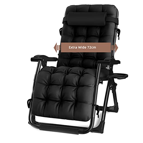 Lsoiup Robuster, extra breiter Zero-Gravity-Gartenliegestuhl, 72 cm tragbare, klappbare Sonnenliege, Bequeme, stabile Gartenstühle von Lsoiup