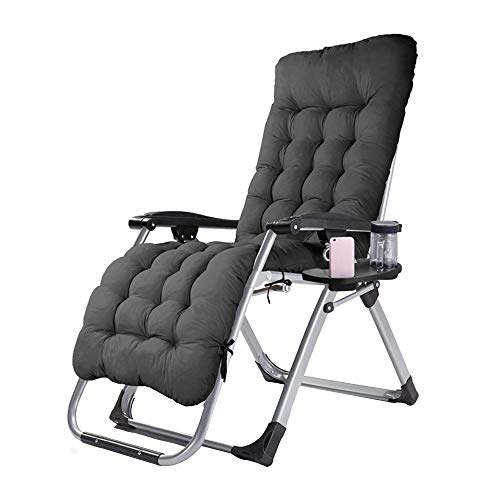 Lsoiup Robuster Zero-Gravity-Liegestuhl mit Getränke- und Telefonhalter, Sonnenliege für Garten und Terrasse, klappbarer Liegestuhl, Strandliege von Lsoiup