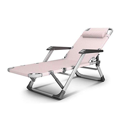 Lsoiup Robustes, zusammenklappbares, tragbares Liegebett aus Metall, Gartenstuhl, Faltbare Liegestühle, Liegestühle für Rasen, Terrasse, Strand, Camping von Lsoiup