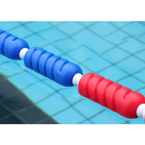 Lsoiup Schwimmende Sicherheitsleine, Schwimmbecken-Bahntrennseil, 5 Farben, 2 Haken im Lieferumfang enthalten zur Poolmarkierung und Dekoration, langlebige Bojenmarkierung, anpassbar von Lsoiup