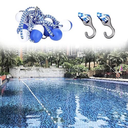 Lsoiup Sicherheits-Pool-Bahnteiler, 23 m, schwimmendes Seil und Bojen-Set, Markierungslinien für Schwimmbäder, zum Abteilen von Schwimmbereichen, langlebige Pool-Absperrseile Lsoiup Sicherheits-Pool-Bahnteiler, 23 m, schwimmendes Seil und Bojen-Set, Markierungslinien für Schwimmbäder, zum Abteilen von Schwimmbereichen, langlebige Pool-Absperrseile von Lsoiup