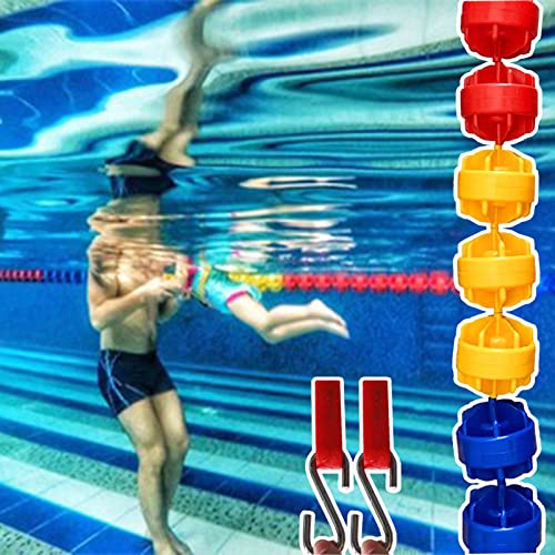 Lsoiup Sicherheitsseil für Freibäder, Anpassbares Set zur Pool-Bahntrennung, Strapazierfähige Nylon-Markierungslinien für Rennbahnen, Ideal für Schwimmtraining und Wettkämpfe Lsoiup Sicherheitsseil für Freibäder, Anpassbares Set zur Pool-Bahntrennung, Strapazierfähige Nylon-Markierungslinien für Rennbahnen, Ideal für Schwimmtraining und Wettkämpfe von Lsoiup