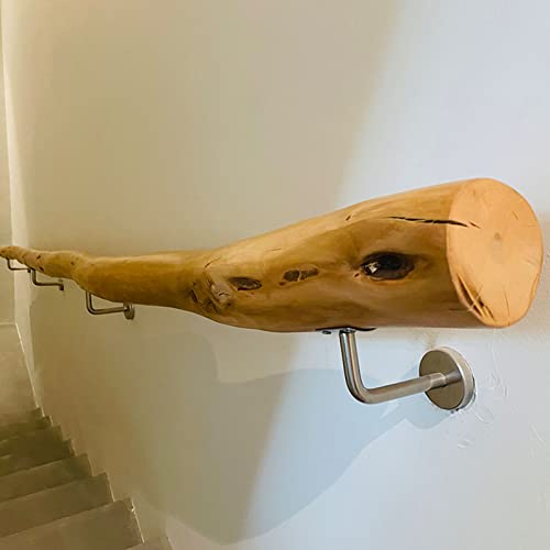 Lsoiup Wand-Holz-Handlauf-Kit, Vintage-Naturholz-Treppen-Handläufe Geländer max. Belasten Sie 200 kg für den Dachboden für ältere Kinder im Innen- und Außenbereich Lsoiup Wand-Holz-Handlauf-Kit, Vintage-Naturholz-Treppen-Handläufe Geländer max. Belasten Sie 200 kg für den Dachboden für ältere Kinder im Innen- und Außenbereich von Lsoiup