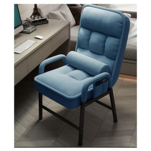 Moderner Relaxsessel aus Stoff mit Stahlrahmen, seitlichen Aufbewahrungstaschen, einfache Montage, Wohnzimmer-Akzent-Lazy-Sessel zum Lesen und Entspannen von Lsoiup