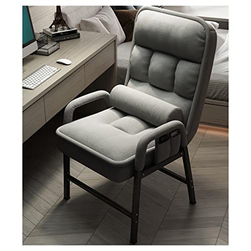 Moderner Relaxsessel aus Stoff mit Stahlrahmen, seitlichen Aufbewahrungstaschen, einfache Montage, Wohnzimmer-Akzent-Lazy-Sessel zum Lesen und Entspannen von Lsoiup