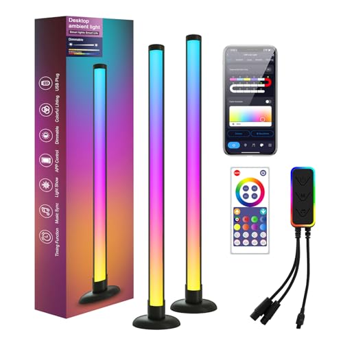 Lsunny RGBIC TV-Lichtleiste, 42cm WiFi TV-Hintergrundbeleuchtung, Intelligente Lichtleiste, Musik-Synchronisation, LED TV-Hintergrundbeleuchtung Spiel-Licht mit App-Steuerun (2) von Lsunny