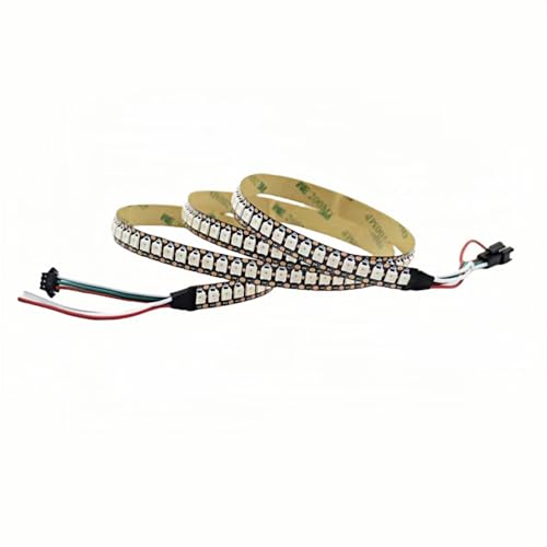 WS2812B LED Streifen,Individuell Adressierbar,kann programmiert und gesteuert werden,geeignet für Heimdekoration,schafft eine angenehme Atmosphäre. (IP20 Schwarz, 3.28 Fuß/1M 144 LED) von Lsunny
