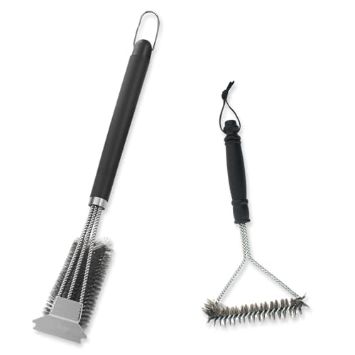 Lsydgn 2 Stück Grillbürste Für Gussrost, Drahtbürste Grill, Grillbürste Edelstahl, 39cm Grill Reinigungsbürste Mit Holzgriff, Für Gasgrill, Holzkohlegrill, Kugelgrill, Elektrogril, Grillrost Lsydgn 2 Stück Grillbürste Für Gussrost, Drahtbürste Grill, Grillbürste Edelstahl, 39cm Grill Reinigungsbürste Mit Holzgriff, Für Gasgrill, Holzkohlegrill, Kugelgrill, Elektrogril, Grillrost von Lsydgn