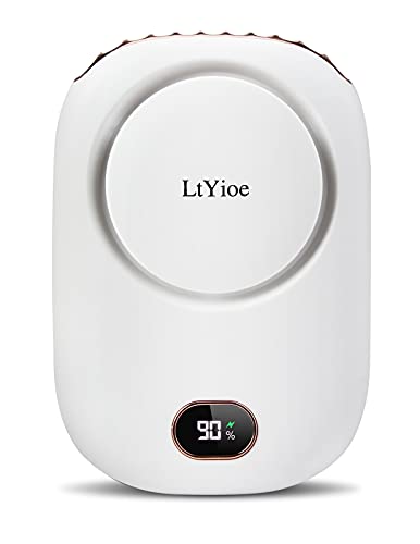 LtYioe USB Ventilator Handventilator Ventilator Klein mit Kabel, Tragbare Mini Ventilator Geräuscharmfür Wiederaufladbare Batterie und 3-Gang mit LED-Anzeige für Reisen Zuhause Büro Weiß von LtYioe