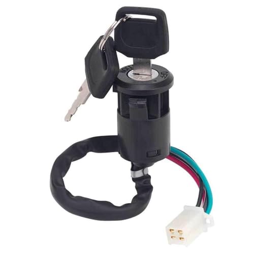 Elektrischer Zündschlüsselschalter mit Türschlossstecker und Zündkerze kompatibel mit 50 ccm -ATV -Quad -Bikes, einschließlich Coolsport Kazuma Sunl Coolster Models(1Set Zündschalter) von Ltqkuxc