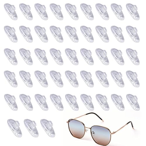 Brille Nasenpads Silikon Ltsbaed 48 Paare Weiche Air-Bag-Nasenpads Rutschfeste Nasenpad Atmungsaktiv für Brillen Sonnenbrillen Rutsch Stopper Gläser Nasenpad Brille Zubehör - Transparent von Ltsbaed