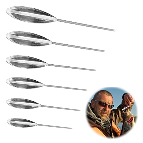 Ltsbaed Spirolino Pose Sinkend Set, 6 Stück Langsam Sinkend Fishing Sbirolino Set Anti-Tangle Langsam Sinkend Set zum 8g-25g Forellenangeln Angelhilfe für Forellenteig und Spoons Forelle von Ltsbaed