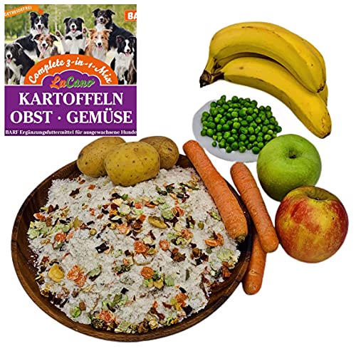 LuCano 20 kg Complete 3 in 1 Mix Kartoffelflocken + Obstflocken + Gemüseflocken + Kräuter für Hund LuCano 20 kg Complete 3 in 1 Mix Kartoffelflocken + Obstflocken + Gemüseflocken + Kräuter für Hund von LuCano