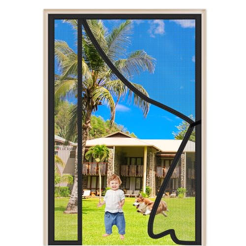 Seitliche Öffnung Insektenschutz Tür Vorhang 160x205cm Schwarz Polyester Lamellenvorhang mit Klettband Klettverschluss Klemmleiste Fliegenvorhang Kinderleichte Klebemontage Seitliche Öffnung Insektenschutz Tür Vorhang 160x205cm Schwarz Polyester Lamellenvorhang mit Klettband Klettverschluss Klemmleiste Fliegenvorhang Kinderleichte Klebemontage von LuCkyNa