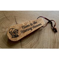 Lustiger Trinkspruch-Flaschenöffner/Eichen Holz Witzige Geschenkidee Als Kleinigkeit - Bieröffner von LuKoLaser