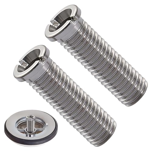 LuLiyLdJ 2 Stück Silber Hohlschraube Spüle, 304 Rostfreier Stahl Abflusssieb Schraube, für Ablaufgarnitur Spüle Abflusssieb Küchenspüle Schock Spüle Zubehör, M12 x 30 mm von LuLiyLdJ