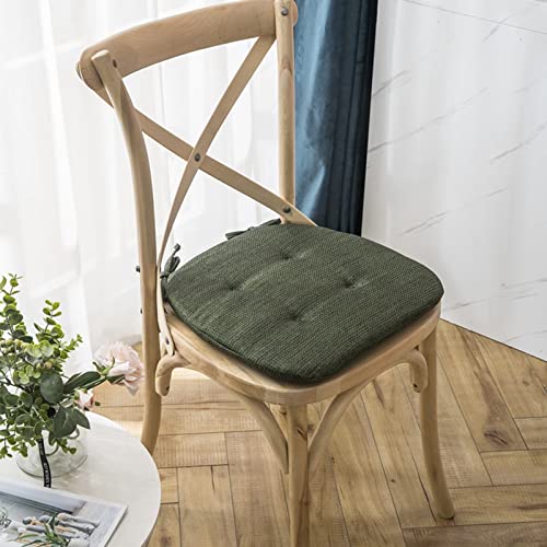 2er-Set Küchenstuhlkissen mit Bändern(Green,4 Pack) von LuMOUzhou