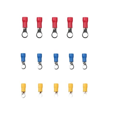 Beanspruchungsklemmen Kreisverbindung Crimp Terminal Connector Ring Gabel isoliert 30 Stück Multicolor mehrere Größen(M4) von LuMOUzhou