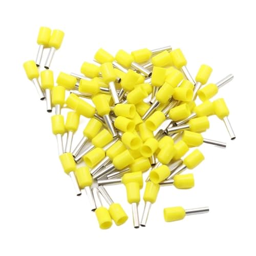 Beanspruchungsklemmen Kreisverbindung E1508 Verdrahtung Crimpring Gabel Isolierklemmen 1,5 mm2 Multicolor Packung mit 100(Giallo) von LuMOUzhou